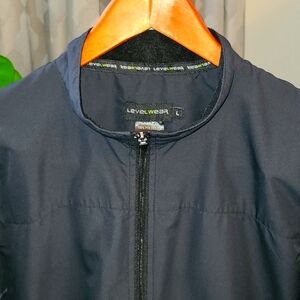 NWOT Levelwear Level2 running   full zip jacket with back mesh vent. Dark Navy.
